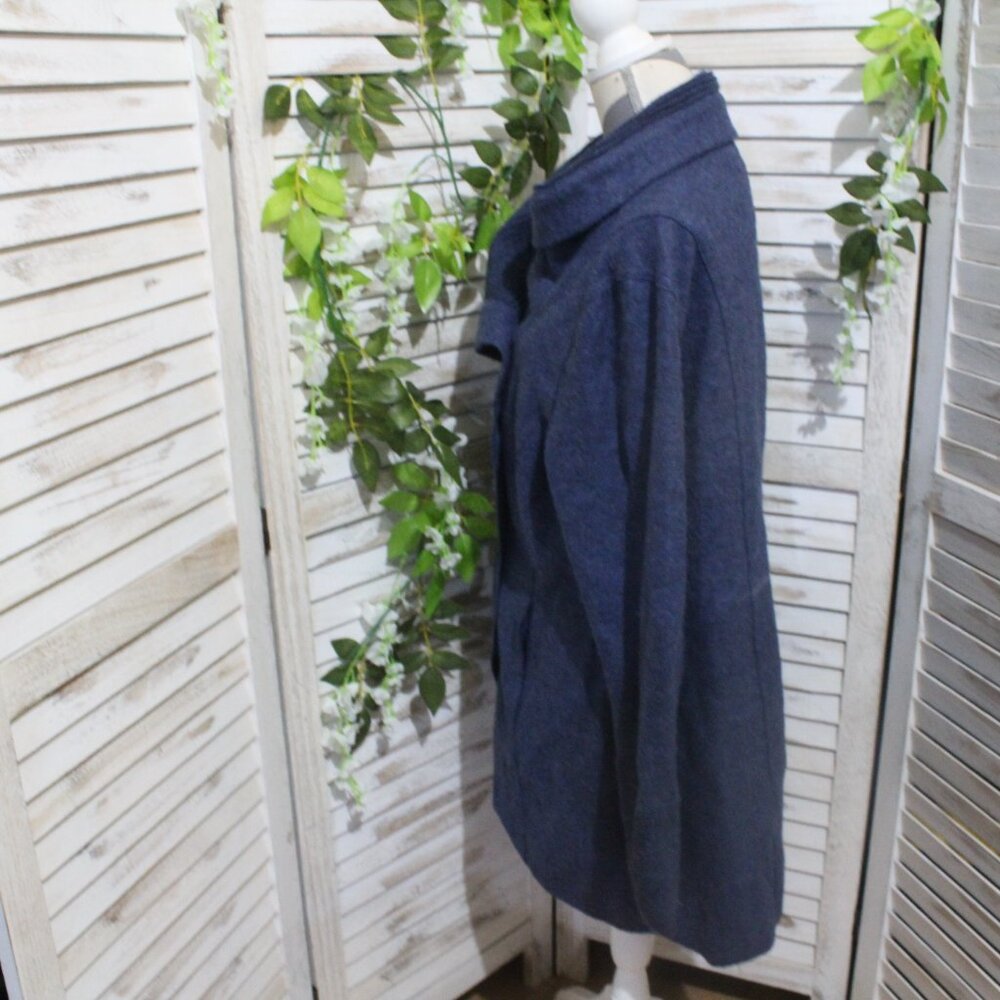Overland blue Shawl Collar button up sweater - Picture 6 of 9